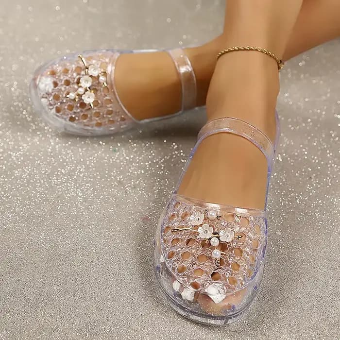 Sandales d'été transparentes en gelée pour femme 2026