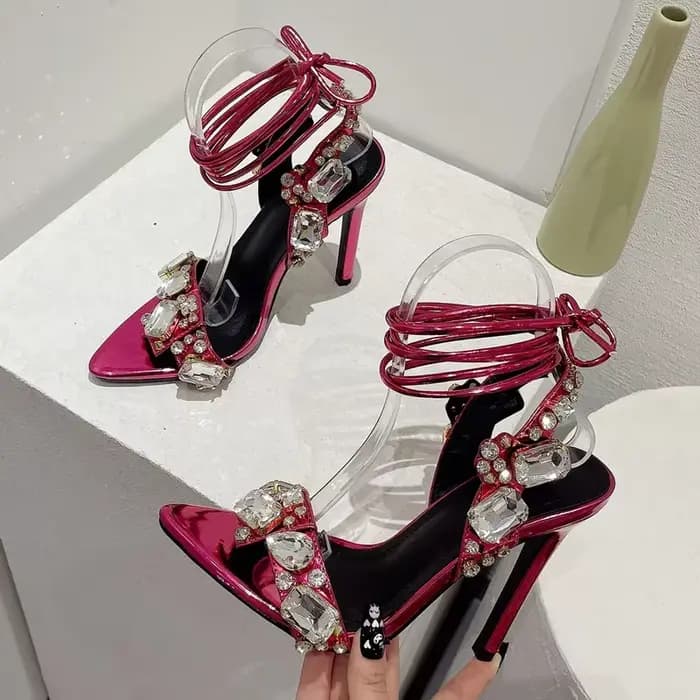 Sandales d'été dorées Aneikeh 2026 à talons hauts pour femmes