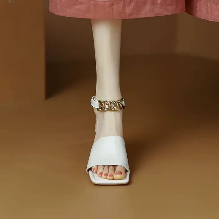 Escarpins chaussures à bout ouvert pour le travail de bureau boucles à talons hauts dames