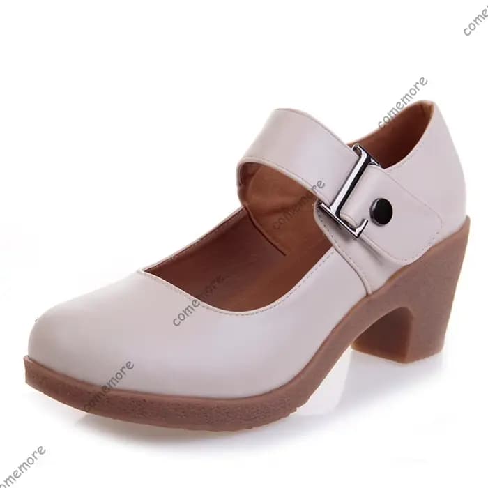 Comemore femmes pompes printemps automne chaussures en cuir souple