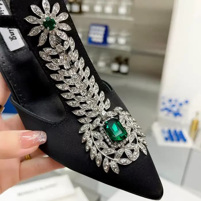 2025 luxe femmes talons hauts strass pointu mariage