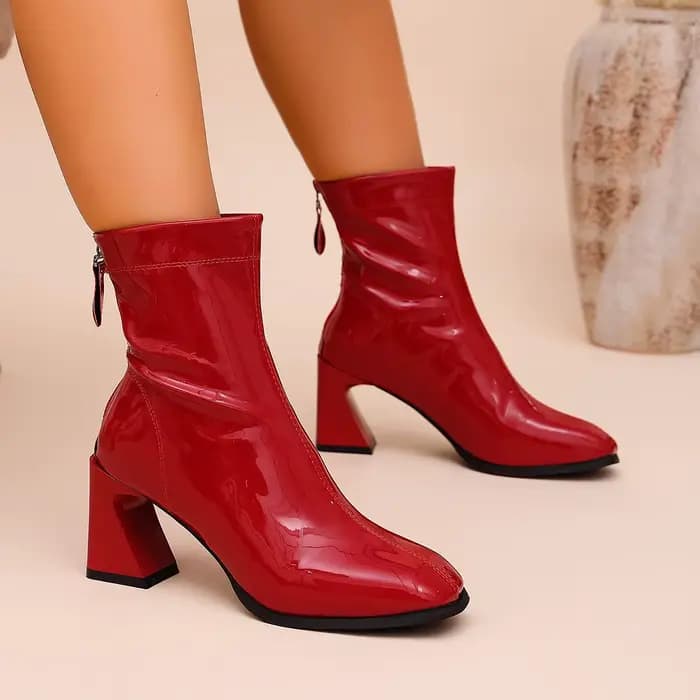 Bottines pour femmes à talon carré haut