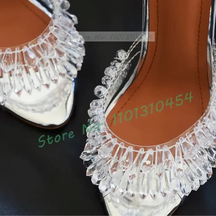 Mules Parka Ouvertes en Clip Transparent pour Femme
