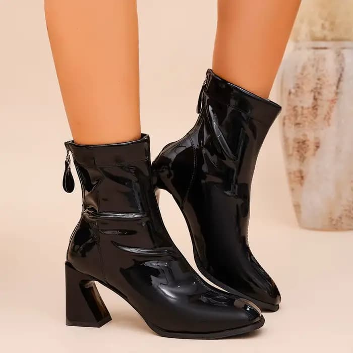 Bottines pour femmes à talon carré haut