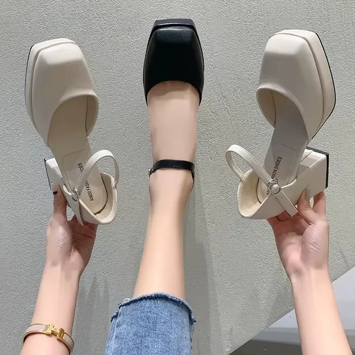 Chaussures à talons épais et hauts pour femmes