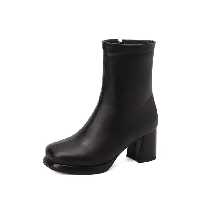 Bottines en cuir pour femmes