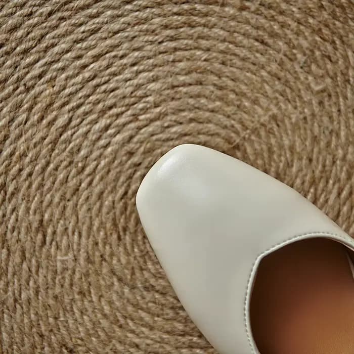 2025 tout nouveau Mature noir Beige femmes Slingback pompes mode gros talons moyens dame chaussures Plus petite grande taille 32 43 46