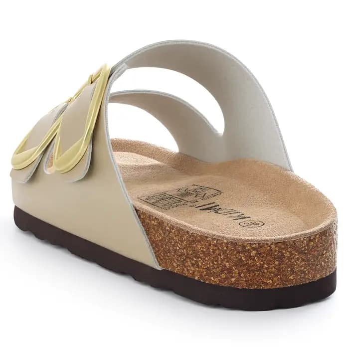 Sandales en liège tendance pour femmes Litfun, confortables avec soutien de la voûte plantaire, pantoufles en cuir, tongs d'été pour la plage avec boucle réglable