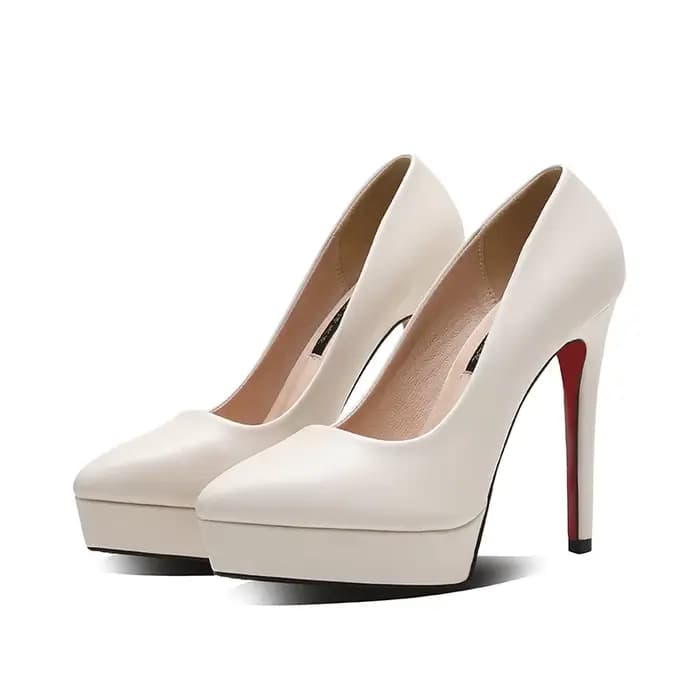Escarpins à plateforme en cuir PU pour femmes