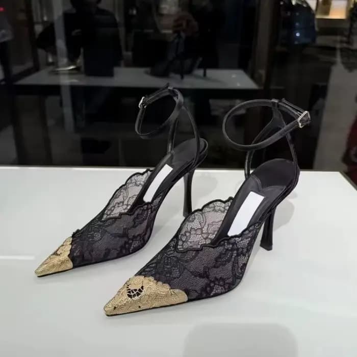 Nouvelles sandales à talons hauts en dentelle 2026 pour femmes