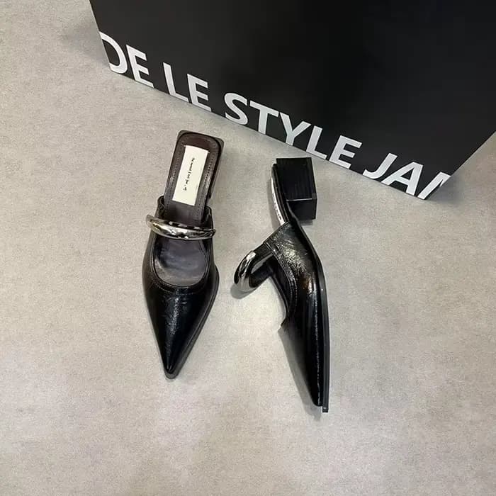 Mules d'été à bout couvert pour femmes