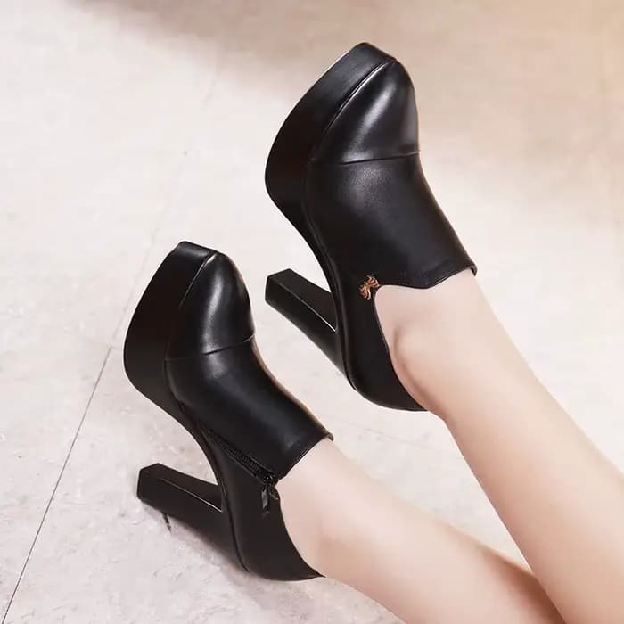 Escarpins à plateforme à talons carrés pour femme
