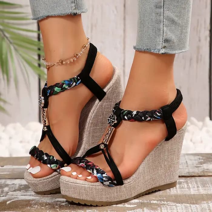 Sandales à talons compensés pour femmes