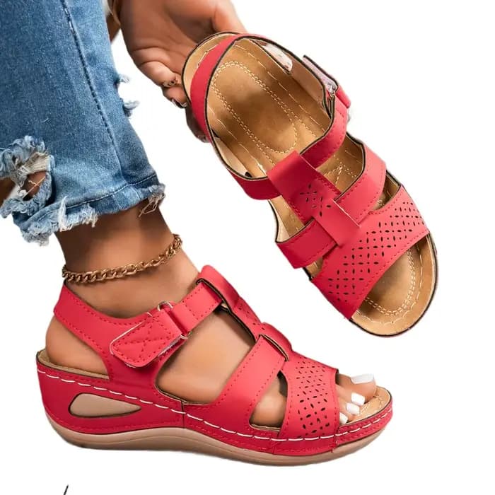 Sandales compensées orthopédiques haut de gamme pour femme