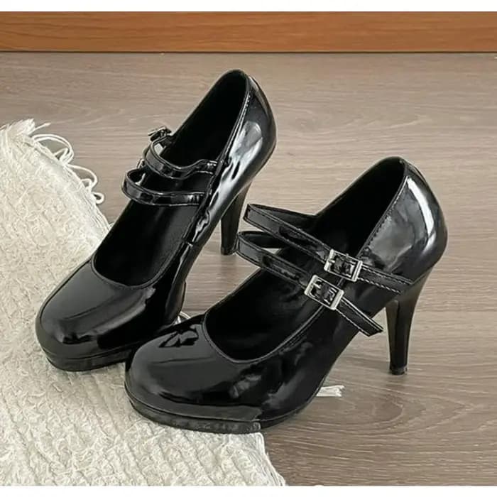 Escarpins de luxe à talons hauts pour femmes, nouvelle collection Printemps-Automne 2026, style Mary Jane rétro, chaussures à talon aiguille élégantes