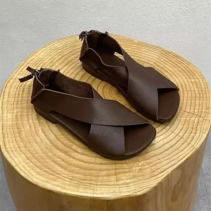 Été nouvelles femmes sandale mode bout ouvert femme Simple gladiateur chaussure appartements talon décontracté plage romain dames chaussures Sandalias Mujer