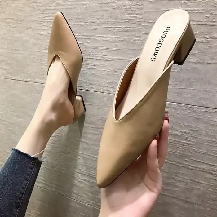 Baotou-Pantoufles Sexy à Talons Hauts et Épais pour Femme