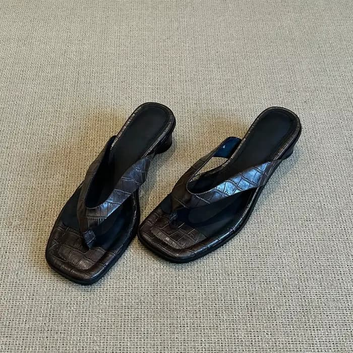 Sandales à talons carrés style rétro français pour femme