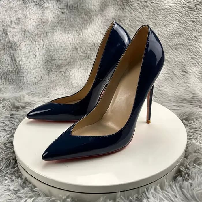 Escarpins classiques en cuir à talons hauts pour femmes, chaussures de bureau à bout pointu et à talons fins, à enfiler, escarpins de fête peu profonds pour printemps et automne