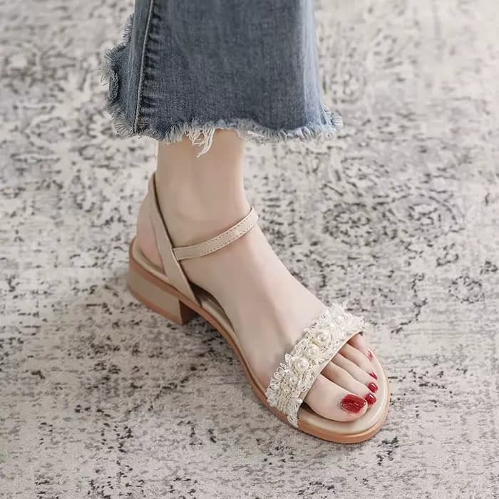 Sandales pour femmes été 2025 dames chaussures perle chaussures sandale H en offre Original chaussures décontractées luxe concepteur corée le meilleur