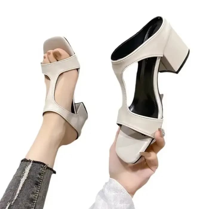 Pantoufles à talons hauts pour femmes été 2025 nouvelle Version coréenne