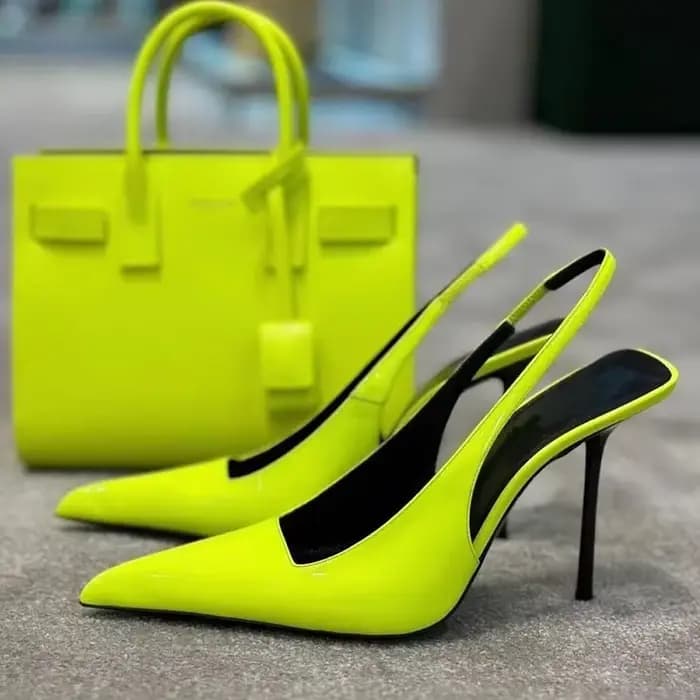 Eilyken Sexy Slingbacks femme pompes sandales Style de rue élégant bout pointu mince talons hauts décapant fête dames chaussures