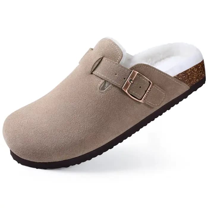 Shevalues hiver fourrure daim pantoufles femmes classique