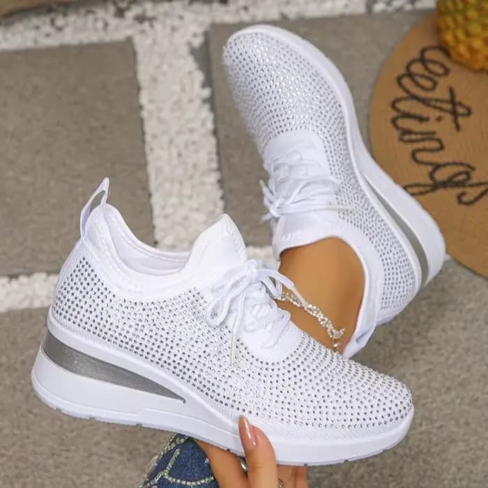 Baskets compensées pour femmes à enfiler ou à lacets