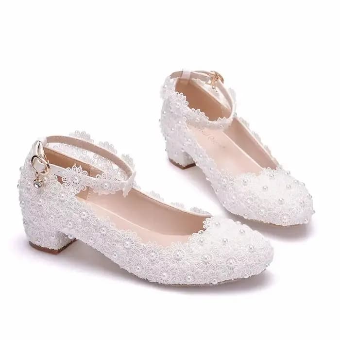 Escarpins pointus en dentelle perlée pour femmes, talons hauts 3cm, escarpins à bouche peu profonde, blanc, rose, mariée sexy, fête, demoiselle d'honneur