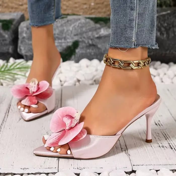Sandales à talons hauts à bout pointu pour femmes