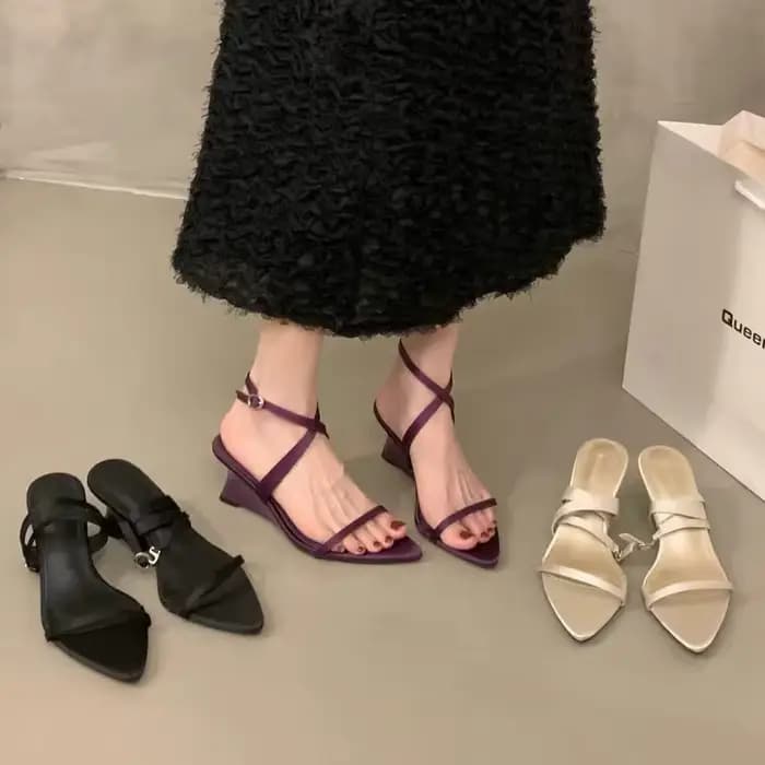 SUOJIALUN Nouvelle Collection Été 2026 Sandales Femme Tendance à Bride Fine
