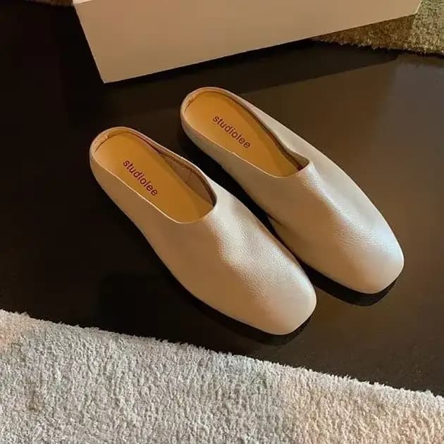 Mules confortables en cuir souple Grape Mom pour femmes