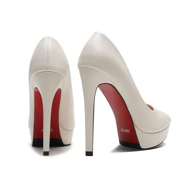 Escarpins à plateforme en cuir PU pour femmes