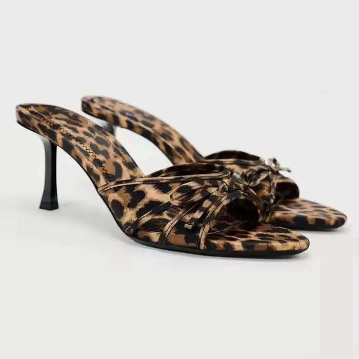 Sandales à talons hauts léopard pour femmes