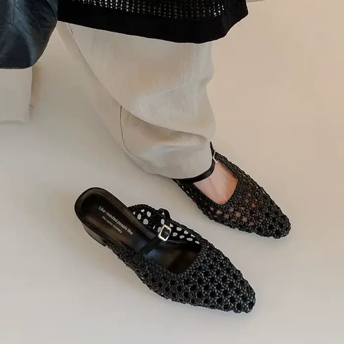 Mules d'été en tissu pour femmes