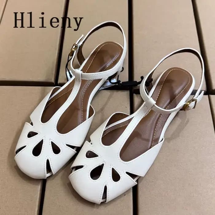 Sandales plates d'été Hlieny pour femmes