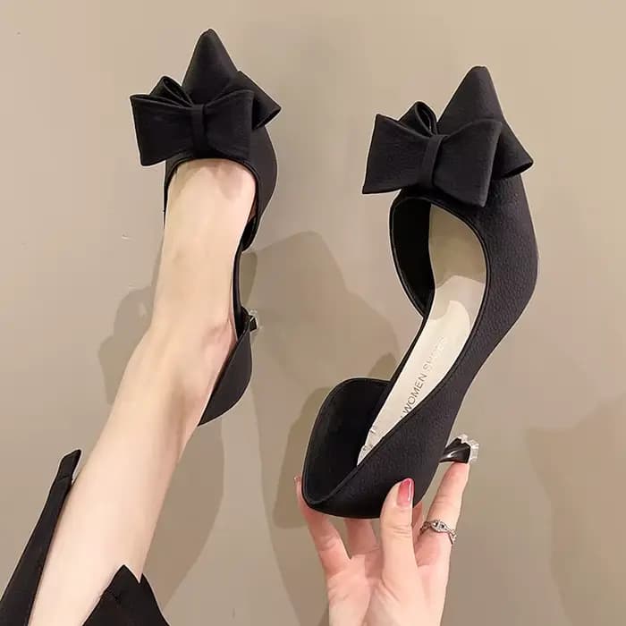Escarpins à Talons Fins pour Femme, Chaussures de Soirée à Enfiler, Élégantes, Bleues, Pointues, Parker, Solide, Document, Lumines2023, Nouveau, Bow107