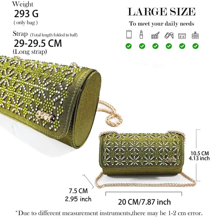 Nouvel ensemble chaussures et sac 2026 au design strass inspiré de l'Afrique