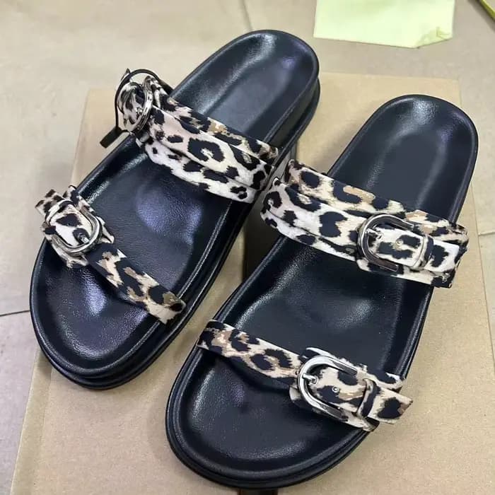 Sandales à plateforme Chic imprimé léopard pour femmes
