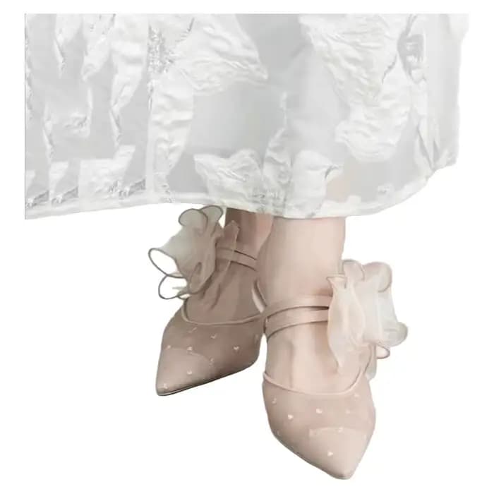 Sandales élégantes pour femmes, nouvelle collection Printemps-Été 2025, avec nœud papillon, style féerique, talon fin, confortables et absolument magnifiques.