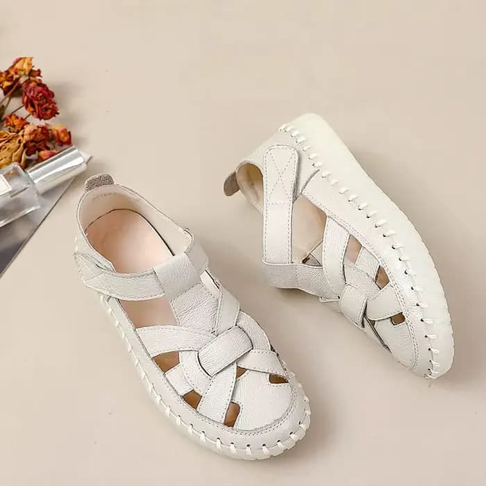 Nouvelles sandales de gladiateur en cuir véritable pour femmes chaussures orthopédiques dames