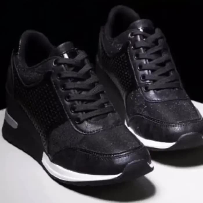 2025 baskets compensées maille plate-forme chaussures couleur unie fond épais fermeture éclair