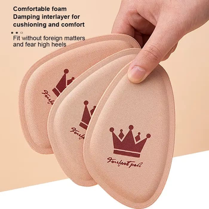 Femmes avant-pied coussinet soulagement de la douleur insérer demi-taille semelles antidérapantes coussin chaussure respirant absorbant la transpiration coussinets pour chaussures