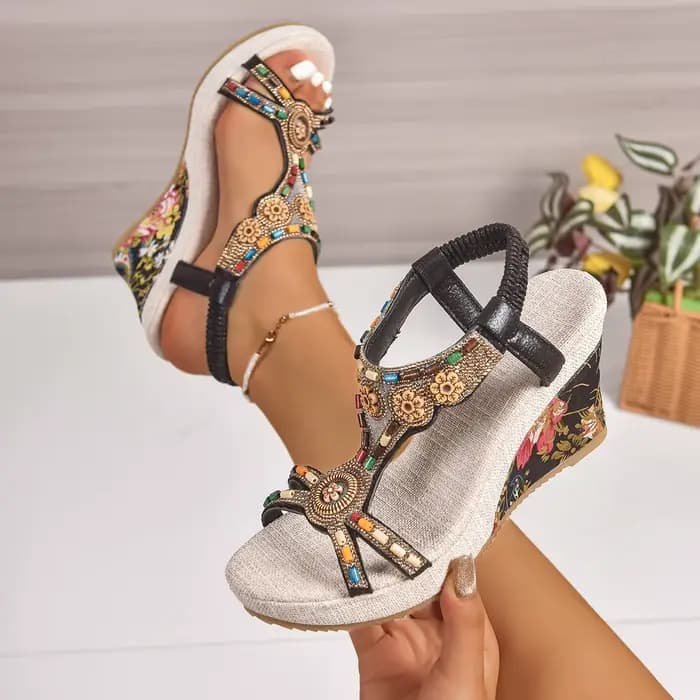 Femme en cuir été mode coin