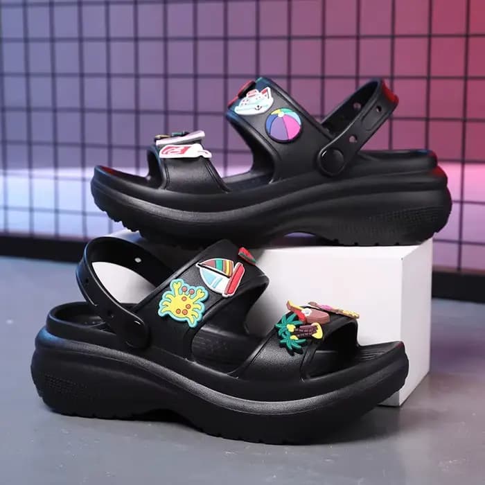 Sandales pour femmes 2023 coréen plate-forme compensée talons hauts dames chaussures en plein air plage Peep orteil antidérapant Sandalias De Mujer
