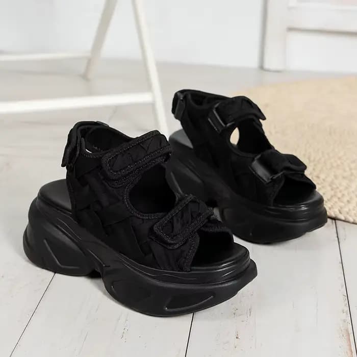 Sandales compensées blanches pour femme à plateforme
