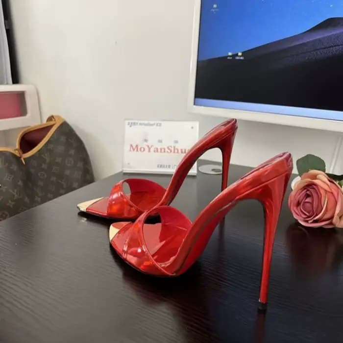 Sandales à talons hauts pointus pour femme 2026 – Chaussures d'été de luxe en cuir verni pour soirée et extérieur