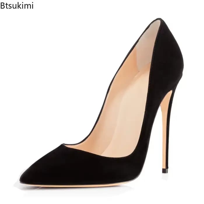 Escarpins sexy en daim vert pour femme 2026 – Talons hauts fins pour le printemps