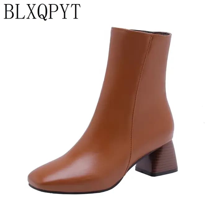 Bottines en cuir pour femmes