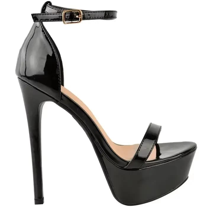 Sandales Sexy en cuir verni pour femmes